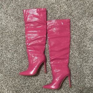 Pink boots